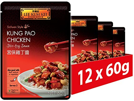 Lee Kum Kee Kung Pao, salsa di pollo S-F, 60 g, confezione da 12