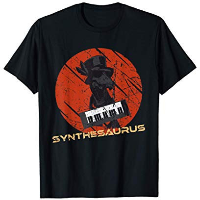 Vintage Synthesizer Analog Synthesaurus Synthwave Modular T-Shirt