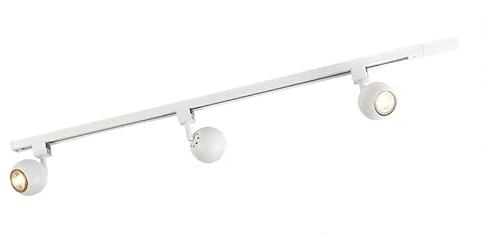 Qazqa Smart led Modern Schienensystem Lampen Komplettset, Schienenbeleuchtung, Deckenstrahler, Deckenspot - Gissi - Weiß, 2700K - 6000K, dimmbar, 3-flammig, 100cm, Ideal als Flur, Küche lampe,
