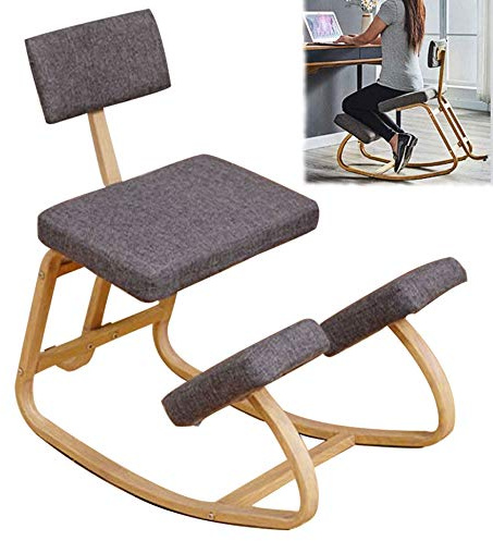LXX Kniestuhl Kniehocker Ergonomisch, Kniestuhl Ergonomisch Holz für Erwachsene, Sitzhocker Bürohocker Orthopädischer Hocker Zur Linderung von Rücken