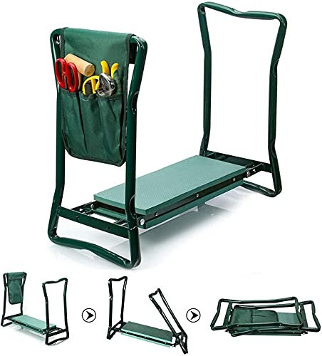 Klappbarer Gartenstuhl Kniestuhl Tragbare Rasenterrasse Im Freien, Edelstahl-Gartenhocker Robust Und Leicht Für Gartenarbeit Und Garage and