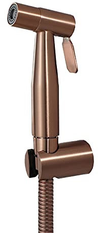 SHUGUANG Kit Douchette WC, Pulvérisateur de Bidet à Main en Acier Inoxydable Douchette à Main Bidet Mural Pulvérisateur de Toilette Bidet,Toilette Bidet Spray avec Tuyau et Support,Rose Gold