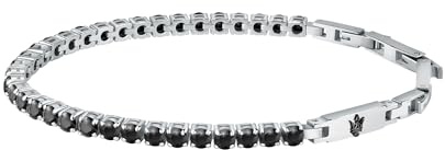 Maserati Jewels Herren Armband aus Stahl,Zirkone,IP schwarz - JM222AVC04