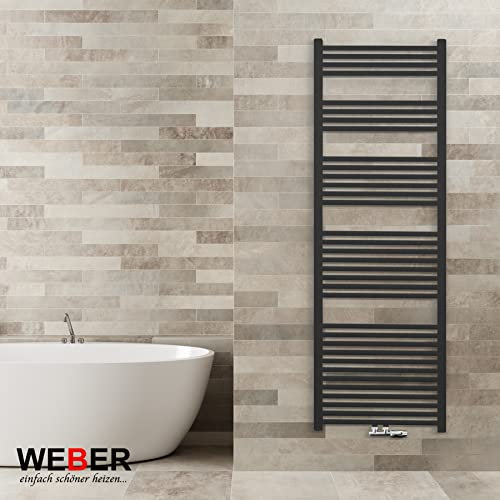 Badheizkörper Handtuchheizkörper alle Größen/Typen Bad Heizung weiß/Anthrazit NEU Handtuchwärmer (500 x 1400 mm, anthrazit)