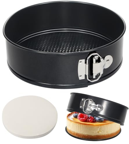 7 Inch Springform Pan for Instant Pot 6, 8 Qt Pressure Cooker 50Pcs Parchment Paper Baking Mold Round Leakproof Nonstick Removable Bottom Bakeware for Cake Cheesecakes Pizza and Quiches Accessories