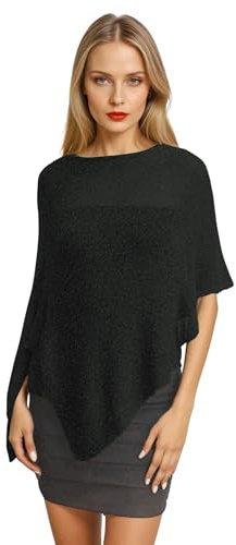 creazioni unique Poncho Damen Elegant Italian Design - Ehefrau und Mutter Geschenk - Thermo-Viskosenetz-Schal für Frauen mit Kirschblüten-Essenz