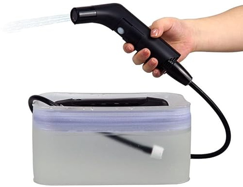 Bidé portátil para higiene privada, bidé eléctrico con depósito de 2,3 L, bidé de viaje, para el cuidado del cuerpo (pulverizador de bidé negro)