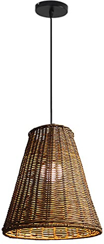RAHYMA Illuminazione della Camera da Letto da 10,2 Pollici * 11,8 Pollici Lampadario A Cestello per Lampadario in Rattan di bambù Lampade A per Corridoi Nordici Apparecchio di A Soffitto Costiero