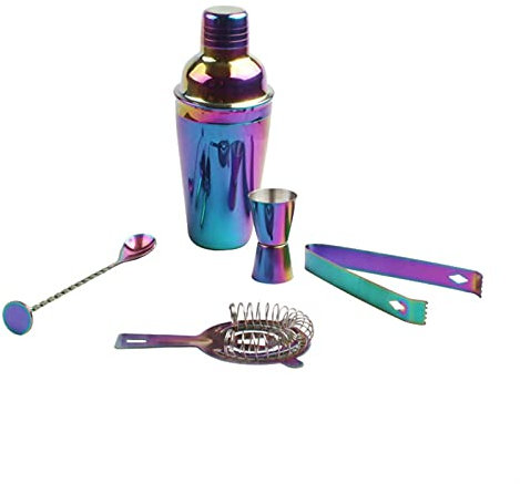 Shaker Cocktail Set de Shaker Cocktail 55 0ML Cocktail Shaker Shaker Shaker Mélangeur Wine Martini Barender Barter Bar Bar Bar Outils Professionnels Set à Cocktail (Color : Multicolor 5pcs)