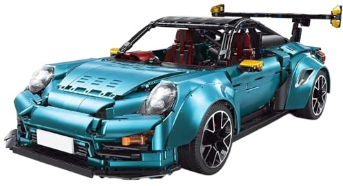 Technik Auto für Porschor GT2 RS, 1:8 Groß Auto Modellbausatz, 3389 Teile MOC Klemmbausteine Rennauto Set, Automodell Sammlerstück für Autofans, Keine Originalverpackung