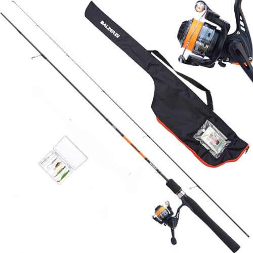 Balzer Angelset Shirasu Spezial Micro Jig Combo - Rute + Rolle + Schnur + Kunstköder