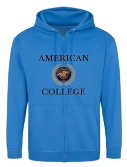AMERICAN COLLEGE USA Tröja tröja med tryck varma kläder unisex barn pojkar och flickor casual modell ACSZW7 indigo 8 år, Indigo, 8 �r