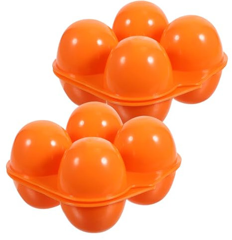 OSALADI 2pcs Capacity Egg Organizer for Refrigerator Reusable Plastic Bin Egg Carton