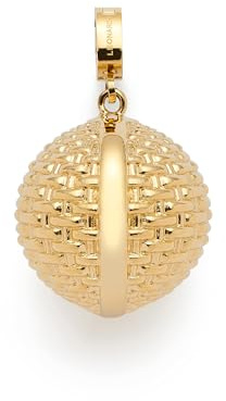 JEWELS BY LEONARDO Anhänger Clip & Mix Pin • Ketten-Anhänger aus goldfarbenem Edelstahl • große goldene Kugel mit feiner Flechtoberfläche • Clip M (4,8 mm Ø) • Schmuck Geschenk für Frauen • 025633