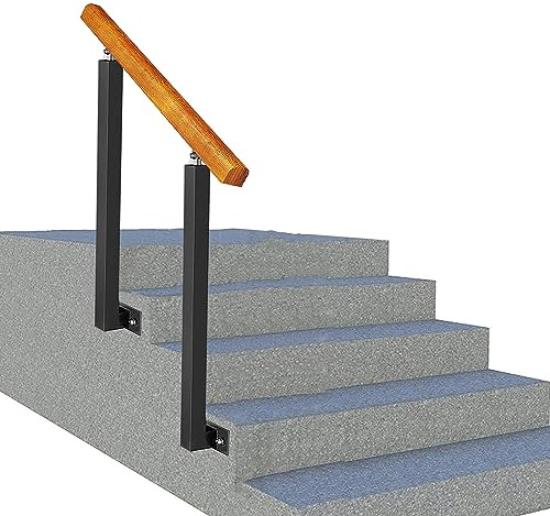 Rampe regolabili per esterni con rampe di transizione per montaggio laterale da 1 a 4 gradini in ferro per scale in cemento/legno, resistenti ed eleganti (colore