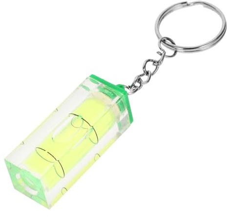 FUTUREORYY High-Precision Spirit Level Keychain with Bubble Indicator Portable Pocket Keyring for Carpentry and DIY Projects Lightweight Horizontal Bubble Level for Keys and Bag Random Color