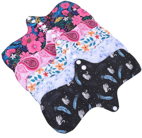Abaodam Compresas Reutilizables Secas y Cómodas para Mujeres Adultas Color Aleatorio 6 Piezas Membrana y Fibra Ideales para Uso al Aire Libre Compras