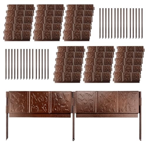 AUDEMAR Bordure de Jardin en Acier 10cm x 30cm Bordure de pelouse Flexible et très Résistant pour Aménagement Extérieur Facile à Installer pour Jardin Plantes Potager