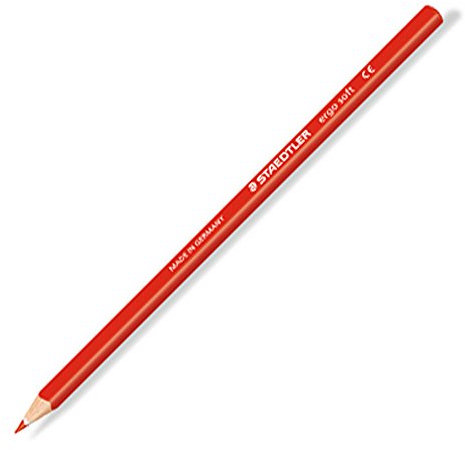 Staedtler 157-2 Farbstifte, Uws und Trockenmarker Einzelfarben Farbstift Ergo Soft rot