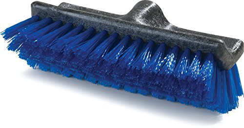 SPARTA Flo-Pac Deck Brush Floor Scrubber, Grout Brush with Dual Surface for Bathroom, Patio, Kitchen, Wall and Deck Cleaning, 10 Inches, Blue