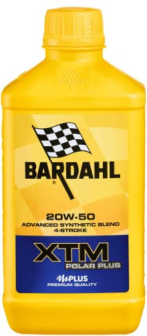 Bardahl - Olio Moto XTM SYNT Polar Plus 20W50, per Motori Pluri e Monocilindrici di Elevata Potenza, Massimizza le Prestazioni del Motore, Mantiene Viscosità Stabile ad Alte Temperature, 1 Litro