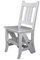 Stepchair Leiterstuhl Shabby Chic Stuhl Weiss Leiter Mahagoniholz klappbar mar058 Palazzo Exklusiv