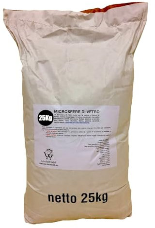Microsfere di Vetro Abrasivo 25Kg, 200-300 Micron - Sabbia per sabbiatrice, Durezza Mohs 6-7, Riutilizzabile 6-7 Volte, per Sabbiatura, Sverniciatura e Finitura - LordsWorld