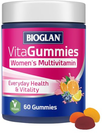 Bioglan Vitagummies Womens, Vitamin C, Vitamin D, Vitamin E, Niacin, Folic Acid, Zinc - 60 Gummies