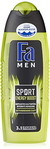 FA Gel douche 3 en 1 pour homme Sport Energy Boost avec parfum activant, lot de 1 (1 x 250 ml)