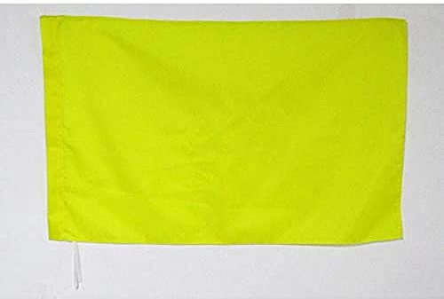 AZ FLAG Bandiera COMMISSARIO di Pista Gialla 90x60cm - Bandiera Segnale di Pericolo 60 x 90 cm Foro per Asta