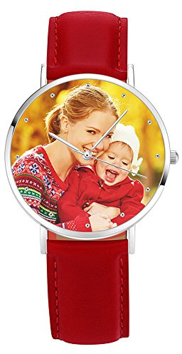 SOUFEEL Relojes Fotográficos Personalizados: Relojes con Nombre Grabado Personalizado, Regalos Personalizados para Hombres y Mujeres