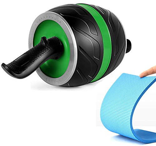 Bauchroller AGYH Automatisches Rückprall-Bauchroller, schützt die Sicherheit von Anfängern, formt Rücken, Bauch, Hüften, Armmuskeln, stummes Heim/Fitnessstudio Bauchrad (Color : Green)