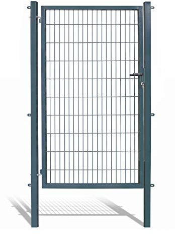 Koll Living Gartentore für Stabmattenzaun mit 120 cm Breite- Farbe und Höhe wählbar - inkl. Pfosten und Befestigungsmaterial (H 200 x B 120 cm, anthrazit)