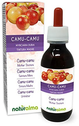 Camu-Camu (Myrciaria dubia) Früchte Alkoholfreier Urtinktur Naturalma - Reich an Vitamin C - Flüssig-Extrakt Tropfen 120 ml - Nahrungsergänzungsmittel - Veganer