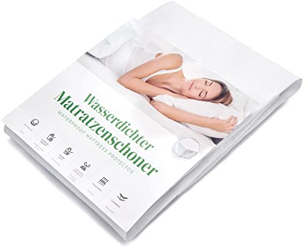 Wasserdichter Matratzenschoner 90x200 | 100% Frottee Baumwolle | wasserdichte Matratzenauflage mit Fixiergummi | Wasserundurchlässiger Matratzenschutz