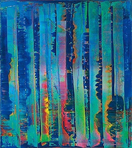XCPORA Berühmte Gerhard Richter Poster Abstrakte Malerei Gerhard Richter Leinwand Wandkunst Gerhard Richter druckt Home Wanddekoration Pictrue 40x40cm Kein Rahmen