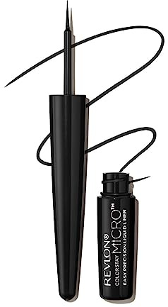 Revlon, Eyeliner ColorStay Micro™ Easy Precision Liquid Liner, Tenue 24H, Précision extrême, Application facile, N°301 Blackout (noire) 1,7 mL