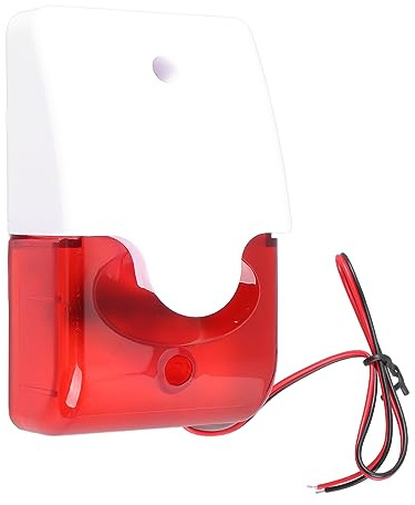 Sonew Lumière Clignotante Stroboscopique D'alarme Filaire, Sirène Stroboscopique Filaire, Sirène Sonore Flash, Sirène Sonore Flash Klaxon 220 V, pour Système D'alarme de sécurité