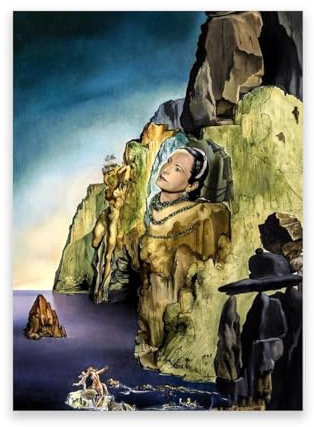 LZ6J8C9 Berühmte Wandkunst von S. Dalì. Prinzessin von Salvador D. berühmte Gemälde Reproduktion. Surrealistische Bilder für die Wohnzimmerdekoration. 30 x 45 cm (11,8 x 17,7), rahmenlos