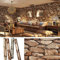 FOMEIL Papier Peint Pierre Mode Rétro Nostalgique Papier Peint 10m x 0,44m Personnalité Ktv Bar Wifi Papier Peint 3D Restaurant Peinture Murale Grande Peinture Murale (brown)