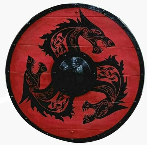 Mittelalter Drachenritter Holz Rüstung Schild Wikinger Holz Rund Schild Kampf Krieger Schild LARP Rüstung Schild Halloween
