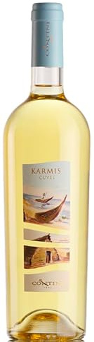 KARMIS Vino Bianco Isola dei Nuraghi IGT, Vernaccia e Vermentino, Profumo Fresco e Persistente, Ideale con Piatti di Mare, 2 Bottiglie da 75cl