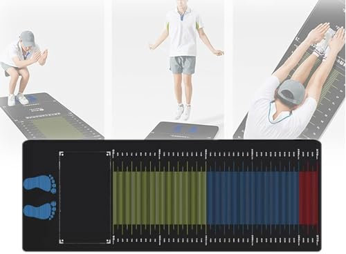 Tragbare, rutschfeste Trainingsmatte, stehende Weitsprungmatte für den Haushalt, multifunktionale Springseilunterlage aus weichem Gummi mit Aufbewahrungstasche, Fitness-Übungsbrett