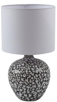 Lindby Tischlampe Thalassia (Landhaus, Vintage Rustikal) in Alu aus Keramik (1 flammig E27) - Tischleuchte Schreibtischlampe Nachttischlampe Wohnzimmerleuchte
