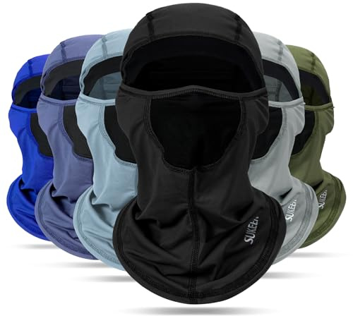 Sommer Sturmhaube für Herren und Damen, Kühlung Balaclava Elastisch UV Schutz Atmungsaktiv Gesichtsmaske für Outdoor Sports Radfahren, Motorrad, Fahrrad (Schwarz)