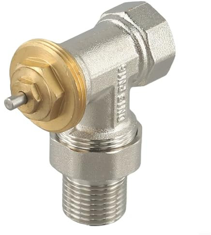 EpheyFIF Thermostat-Heizkörperventil, Messing Winkel Thermostat-Regulierventil, Heizkörperthermostatventil ohne Thermostatkopf (DN15)