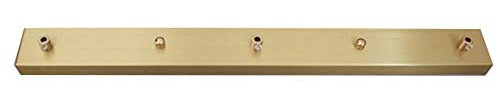Deckenbaldachin-Set, Plattensockel für Pendelleuchte, Wandleuchte, Kronleuchter, industrielle Rückspulvorrichtung mit Stangenform, 3 Köpfe in Gold-Finish