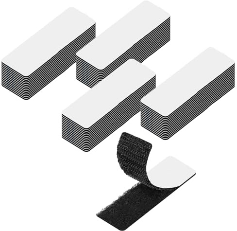 Sumhao Lot de 40 blocs adhésifs double face noirs auto-adhésifs très résistants, crochet et boucle extra forts, ruban adhésif double face et amovible pour montage, suspension ou organisation