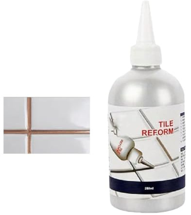 Kit de reparación de lechada de azulejos, relleno de reparación de azulejos impermeable de 280 ml, reparación y renovación de juntas de lechada, azulejos rápidos y