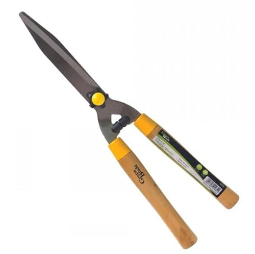 Garden Mile 8 Inch Wooden Garden Shears for Grass Hedges Shrubs Heavy Duty Carbon Steel Hedge Shears Garden Tools for Gardening Comfort Grip Loppers Durable and Long Lasting Gardening Tools